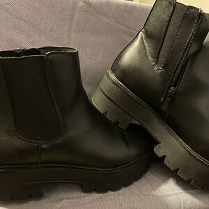 Torrid Black Chunky Sole Ankle Booties